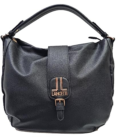 Before by Luigi Benetton Borsa Donna LANCETTI Sacca Mezzaluna Grande a Spalla ART: LL22W-104-3 LINEA ISAURA Dimensioni 39 X 28 X 15 cm (NERO)