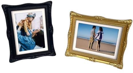 SULEPE Mini-Bilderrahmen, magnetisch, Tisch-/Wandhalterung, 3-Wege-Display, Instax-Mini-Rahmenmagnete für Kühlschrank, Polaroid Go-Bilderrahmen, 5,1 x 7,6 cm, kleine Brieftaschengröße, 2 Packungen