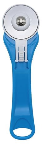 1/2 Stück Stoffrollenschneider – Stoffschneidrad, elektrischer Schneider | ergonomischer Griff, Quilten, Rollschneider, schnurlose elektrische Teppichschere, Edelstahl + ABS, 14 x 2 x 3 cm, Blau, W