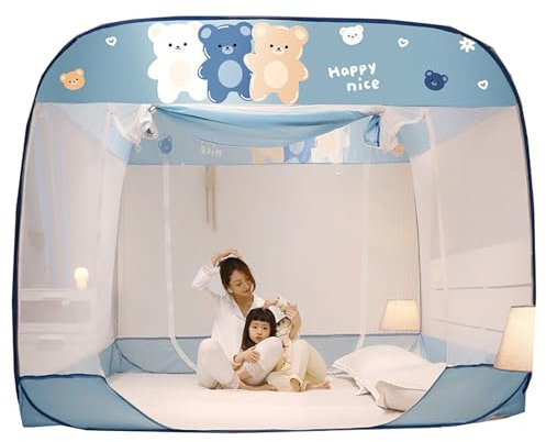 Moskitonetz-Zelt, Baldachin, Vorhänge für Betten, Moskitonetz-Zelt, King-Size-Bett, tragbares Moskito-Bettnetz mit Boden für Erwachsene und Kinder, 07, 180 x 200 x 170 cm