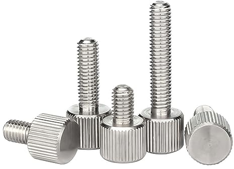 NHEISSCF Flügelschrauben, 304 Rändelschrauben, Rändelkopf-Handschraube, Maschinen, Werkzeug, metrische Einstellschraube GB835 M2,5, M3, M4, M5, M6, Größe: M6