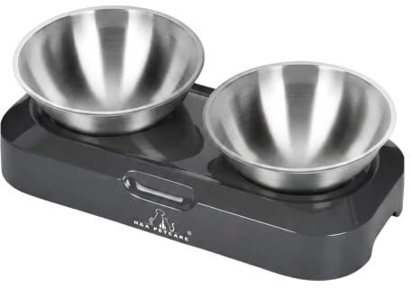H&A PETCARE Raised Cat Bowls With Stand | Elevated Cat Bowls | Cat Bowls With Stand Tilted | Cat Feeding Station.