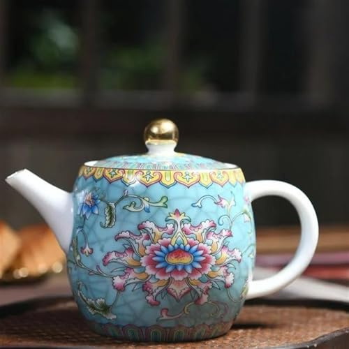 WOTZOV Service à thé Gaiwan en céramique de Chine Orientale, théière émaillée, Bouilloire chauffante en Porcelaine, Service à thé et Service à café de Voyage，C One Size