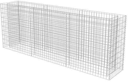 Vopese Jardinera de acero galvanizado 270 x 50 x 100 cm, plata, para jardín y bancales elevados Model143562