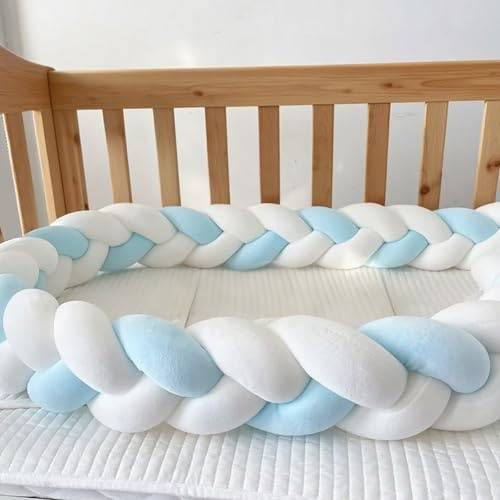 AZMAHT Paracolpi di Sicurezza Morbido Anticaduta Cuscino per Bambini Intrecciato Sponda Letto Bambini Guanciale Corpo per Dormire sul Fianco,R17,100CM