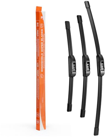 Scheibenwischer Wischerblätter Vorne + Hinten Kompatibel mit Ford Fiesta V JH JD BJ 2001-2010 Länge:550mm 350mm 4000mm Frontscheibenwischer und heckscheibenwischer