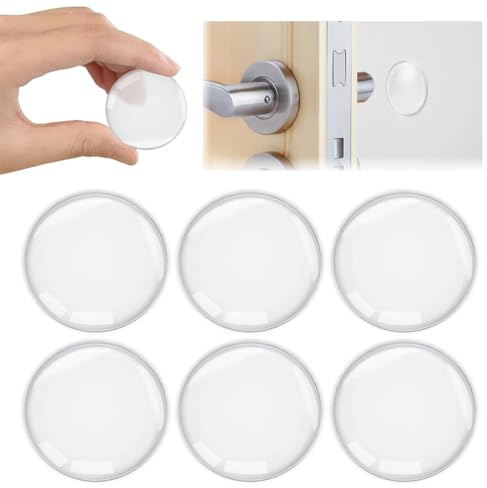 LACHT Fermaporta Maniglia A Muro, 6 Pezzi 30X8Mm Fermaporta Paraurti Da Parete, Fermaporta Maniglia Trasparenti Rotondi In Gomma