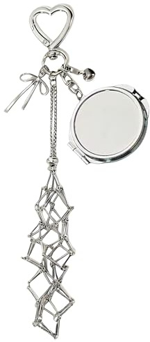 Porte-baume à lèvres – de charme miroir compact, pendentif de manchon de beauté portable, accessoire de porte-clés de coquille cosmétique de voyage | Organisateur élégant de étui de rouge à lè