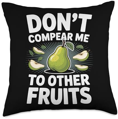 Pear Tree Fruit Humor Fruity Pear Lover Throw Pillow