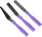 Ibili 738000 3 Spatules Mini Inox 18/10/Plastique, Argent/Lilas
