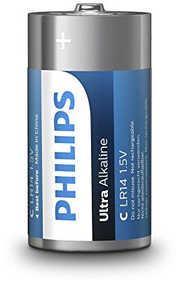 Philips LR14E2B/10 - Batería C Ultra alcalina, 2-Blister