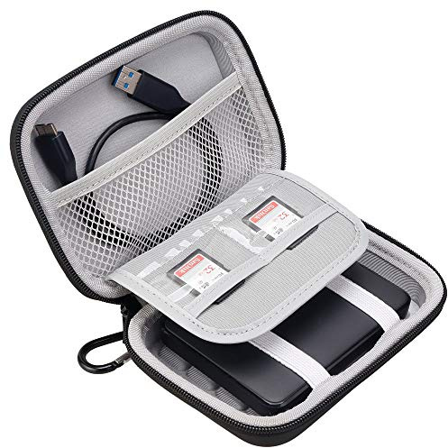 Lacdo Funda para Disco Duro Externo para Toshiba Canvio Basics/Canvio Gaming/Canvio Flex HDD Funda rígida para Disco Duro de 1TB 2TB 3TB 4TB 5TB Portátil Impermeable y a Prueba de Golpes, Negro