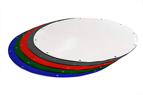 (620 g/m²) telone rotondo per camion/telone in PVC con telone di copertura per piscina con occhielli da 20 mm (220cm, antracite RAL7016)