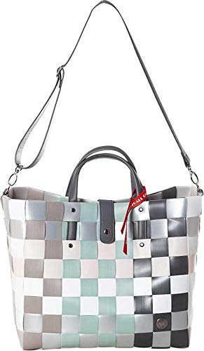 Witzgall Ice Bag Young Shopper Einkaufstasche Handtasche Damentasche Korb NEU Taupe/grün/weiß