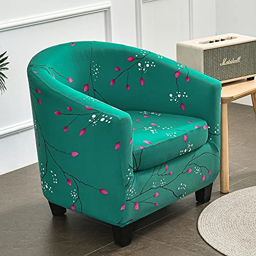 Highdi 2 Stück Sesselschoner Sesselüberwurf mit Elastisch Stretch Husse, Club Chair Schonbezug Sofabezug mit hoher Dehnung Sessel für Clubsessel Loungesessel Cocktailsessel (Grüner See)