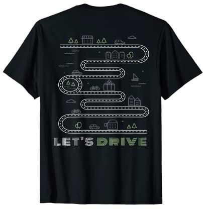Spielmatte auf dem Rücken Spielzeugauto Straße Rückenmassage T-Shirt