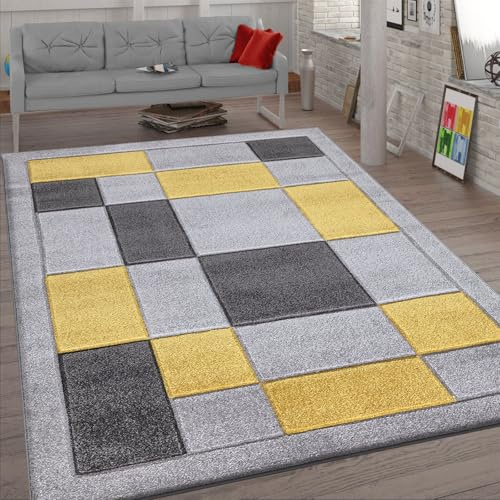 renoazul® Extra Large Rugs for Living Room, Hallway, Bedroom and Office, 240 x 320 cm, Grey Ochra, Washable Modern Geometric Extra Large Rugs