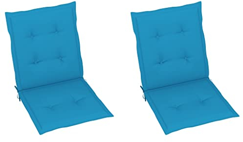 INLIFE Gartenstuhlauflagen 2 STK. Blau 100x50x3 cm