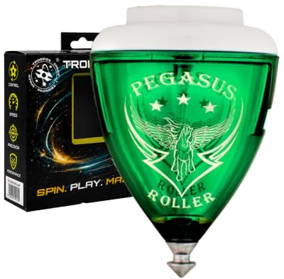 SPACE TROMPOS - Pegasus Punta Roller, Color Verde, con Cuerda y Packaging