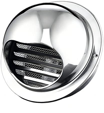 WORDFUN Griglia di Ventilazione A Sfera, Griglia di Ventilazione Rotonda in Acciaio Inox, Copertura di Ventilazione con Rete Anto Insetti, Griglia di Aerazione, Protezione dalle Intemperie