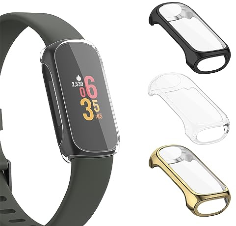 Wanme Fitbit inspire 3 Case, Soft TPU Bumper Protective Case All-Around Shockproof Thin Protective Case Cover Shell with Screen Protector for Fitbit inspire 3 (Clear/Transparent)