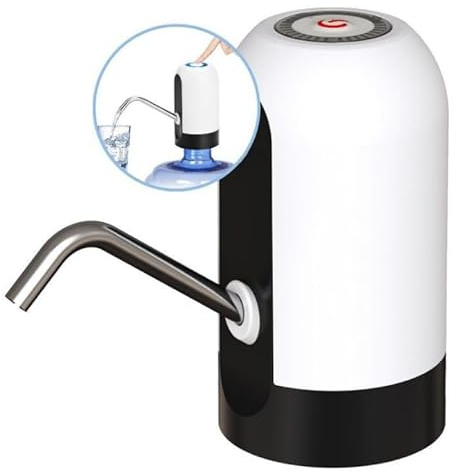 UBOON Dispensador de Agua Eléctrico: Dosificador Portátil Agua fría para Garrafas de Ø55 mm con Batería Recargable y Luz LED
