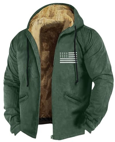 FeiBeauty Fleece Jacke Herren Karo-Jacke Drückjagd Sweatjacke Winter Arbeitsjacke Hoody Fahrrad Windjacke Fahrradmantel 28 Zoll 42-622