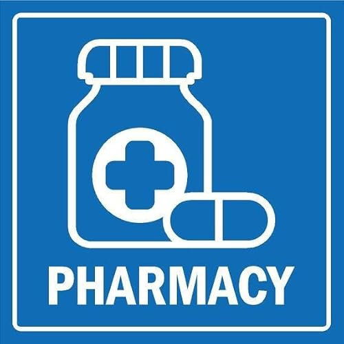 Pharmacy, informational sign - Self adhesive sticker (100mm x 100mm)