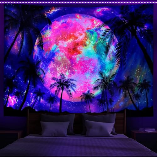 G-LIKE UV Wandteppich 3D Wandbehang Wandtuch Deko Wohnzimmer Schlafzimmer | UV-reaktiver 3D Digitaldruck, farbintensiv, dekorativer Wandteppich Für Wohnzimmer, Schlafzimmer, Partys & Reisen geeignet