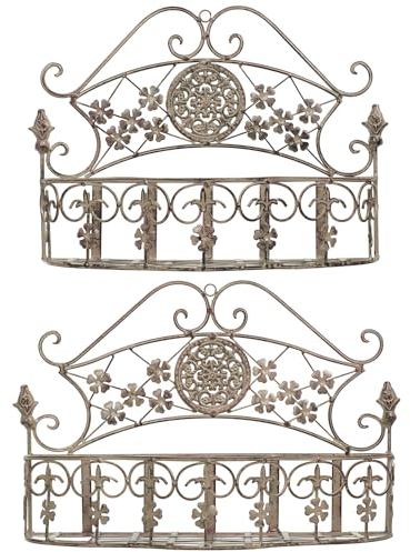 Moritz Wandkörbe Pflanzkörbe 2er Set rosé Landhausstil Pflanzkorb Shabby Style Antik Stil
