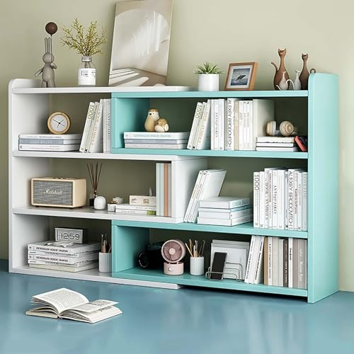Schreibtisch-Bücherregal-Organizer für kleinen Raum im Büro, Zuhause oder in der Küche, kompaktes Schreibtischregal (Maße: 40 x 80 x 17 x 80 cm)