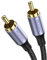 MOSWAG Subwoofer Kabel, Digitales RCA Koaxialkabel Premium, Cinch Kabel Subwoofer, 1 Cinch auf 1 Cinch, Vergoldet 24k, Geflochtenes Nylon, Für Heimkinos, Audiosysteme, Verstärker/HiFi (2M)