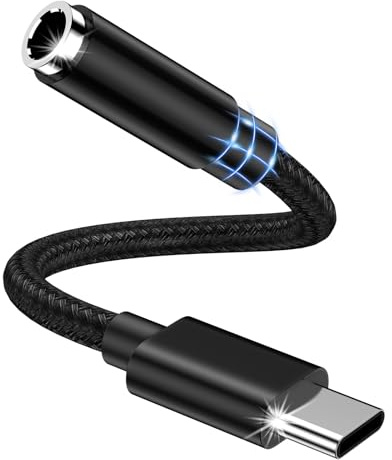 USB C Kopfhörer Adapter,USBC auf 3.5 Klinke Adapter Audio,USB C Klinke Adapter für Samsung Galaxy A55/A56/A15/A16/A35/S26 Ultra/S25/S24 Ultra/S23/S22/S21,iPhone 16 Pro Max/16/15 Pro Max.Pixel 9 Pro/9