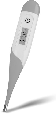 Pulox DT-15 Digitales Fieberthermometer mit flexibler Spitze & LCD | Präzise Temperaturmessung mit akustischem Signal, gut ablesbares Display für die tägliche Anwendung
