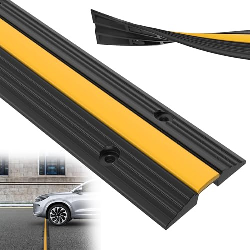 XMTECH 4er Set Kabelbrücke Überfahrschutz mit Deckel, Kabelkanal Brücke Boden Überfahrbar aus Gummi, Wasserdicht Kabelschutzmatte Kanal Kabelbrücke