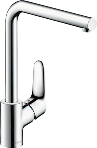 hansgrohe Focus M41 Mitigeur monocommandé pour cuisine 280, éco, 1 jet, 31827, Couleur: chrome