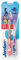 Jordan ® Step 3 Lot de 2 brosses à dents pour enfant de 6 à 9 ans, poils souples, double poignée ergonomique et sans BPA, rose