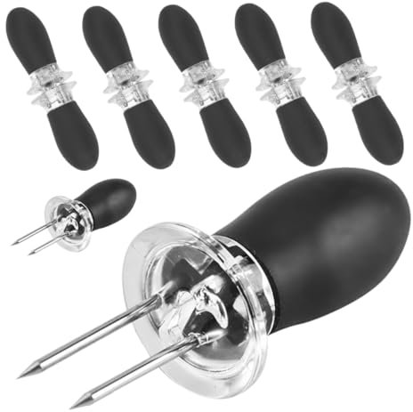 UKCOCO 12pièces Support Pour Épis De Fourchettes Réutilisables Brochettes Compactes Multifonction Pour Barbecue Petite Facile à Ranger Usage Pique-fruits Fourchette à