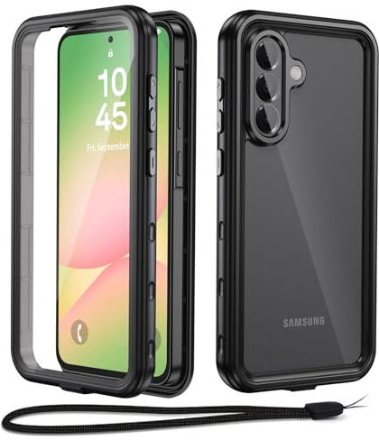 Beeasy für Samsung Galaxy A56 5G Hülle, IP68 Wasserdicht Outdoor Handyhülle 360 Grad Schutzhülle, Samsung A56 Case Wasserfest Staubdicht Stoßfest Panzerhülle mit Displayschutz, Schwarz