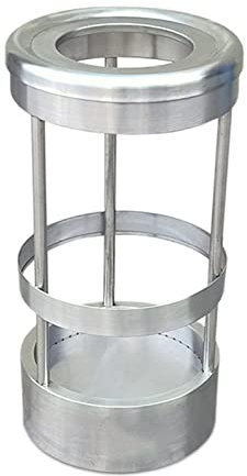 Contenedor de basura grande Bote de Basura de Acero Inoxidable, Estante de Almacenamiento de Desechos de Bote de Basura cilíndrico con Tapa Abierta (sin Cubo Interior), for Uso Interior, Exterior o Co
