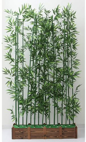 WLCNYL Künstliche Bambuspflanze aus Seide für den Außenbereich mit Blättern für Gartenzaun, Sichtschutz, Dekoration, Sichtschutz, Hofeingang, künstliche Bambuspflanze im Innenbereich im Topf mit Ho