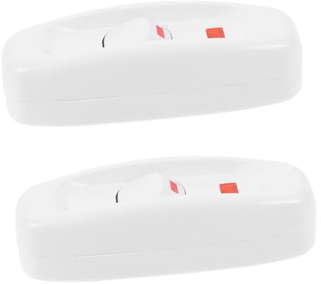 Uonlytech 2pezzi Interruttore Per Lampada Pulsante Elettrico Interruttore in Bianco Per Lampade Da Lampade Da e Altri Apparecchi Illuminazione