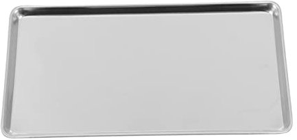 PartyKindom Plato Rectangular De Acero Inoxidable Suministros De Cocina para Restaurante Hotel y Barbacoa Práctico y Duradero