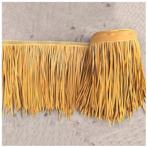 FMLCLSTJM Künstliches Strohdach Wetterfeste Reetdach-Abdeckung Aus Kunststoff Für Terrassen, Pavillons, Gartenhütten Und Tropische Schattenspender Realistischer Palmen-Look(0.5m x 10m)