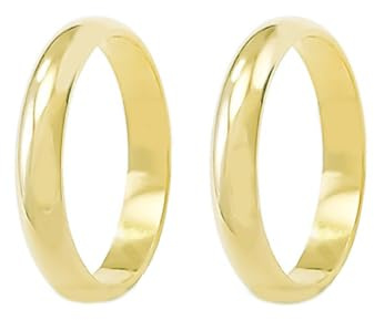 Cavaliere Gioielli Fedi Nuziali in Argento 925 laminato Oro 10 grammi Anelli coppia anelli uomo donna fidanzamento Matrimonio