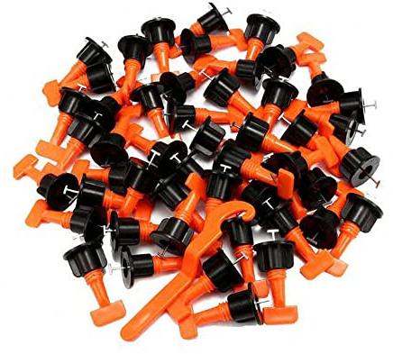 50PCS Tile Positioning Leveler Tiles Laying Auxiliary Tool Home Improvement with Steel-Tip Polypropylene Material for Installation