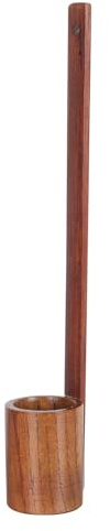 Veemoon Vintage Wooden Wine Pickup Ladle Wine Spoon Long Handle for Home Bar Kitchen Wooden Utensils
