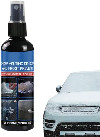 Spray Dégivrant pour Pare-brise - 100ml Multi-fonctions Action Rapide Effet | Spray Dégivrant Hiver Dégivreur Automobile | pour Protection Dégivrage Vitres Rétroviseurs