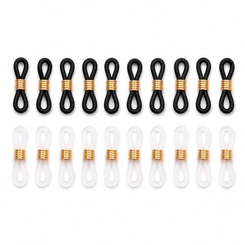 Brillenkette Verbindung - 20pcs Brillenkettenenden - Brillenkette Enden - Antirutsch Brillenkette Anschlüsse - Silikon Brillenverbinder - Halter Brillenkette Enden,Brillenkettenenden Brillen Connector