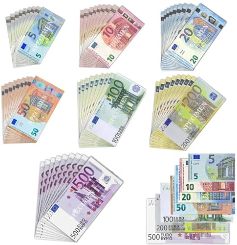 AUNGCSHE 350 Kaufmannsladen Spielgeld, 5/10/20/50/100/200/500, spielgeld für Kaufmannsladen Zubehör, Kaufladen Zubehör, Rollenspiele und Lernen